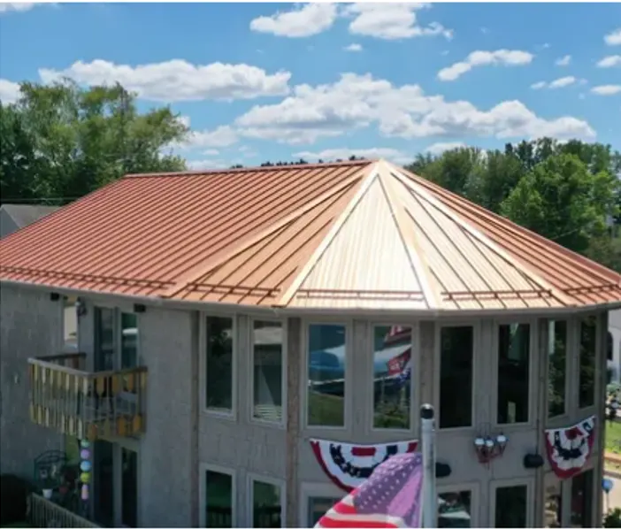 Storm damage documentation on a Heron Ridge commercial building